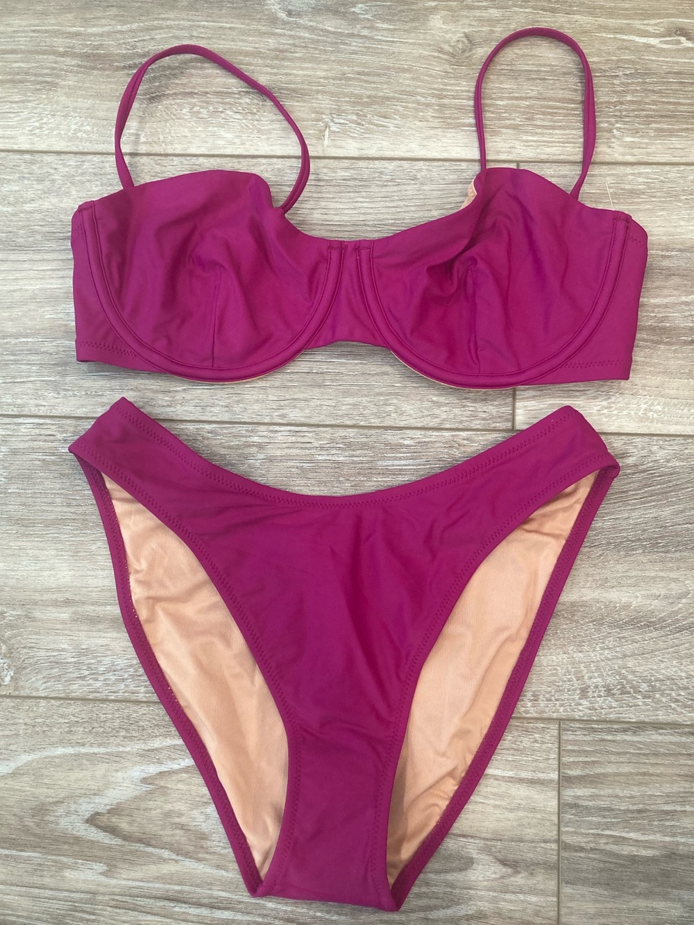 JCrew Magenta Underwire Bikini Set